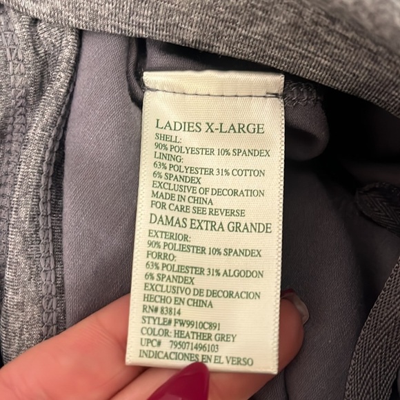 Tangerine Gray Heather Blue Athletic Drawstring Pocket Skorts Sz XL - Picture 8 of 9